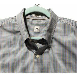 Peter Millar Mens XL Multicolor Plaid Shirt Crown Colorful Preppy Country Club